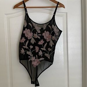 Express floral see-through bodysuit